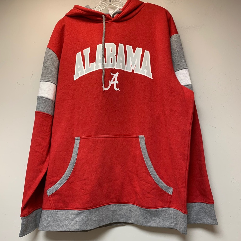 ProEdge Alabama Hoodie Mens XL Red New Colorblock Fleece Crimson Tide Sweatshirt